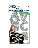 ARTSKILLS Glitter Silver Letter Posters