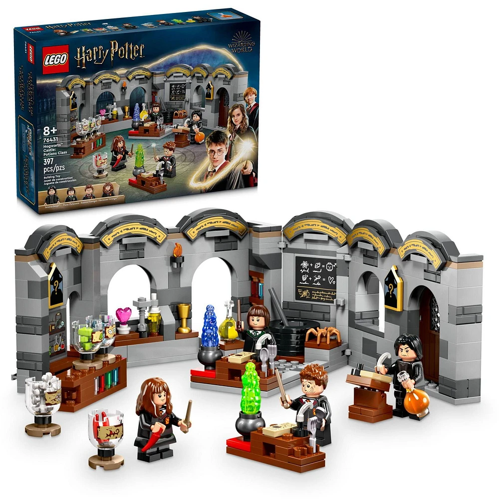 LEGO Harry Potter Hogwarts Castle: Potions Class Building Set, Harry Potter Toy for Boys & Girls, Age 8+ - Gift for Kids W/ 4 Minifigures - 76431, Includes 397 Pieces, Ages 8+