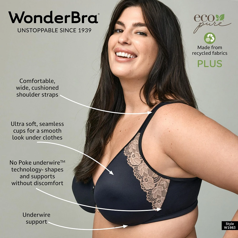 Soutien-gorge WonderBra à taille plus pour femmes Tailles B42 44DD