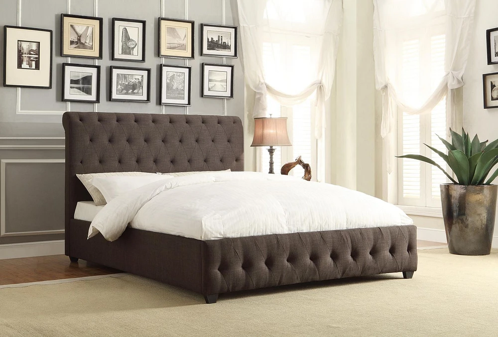 Topline Home Furnishings Upholstered King Bed