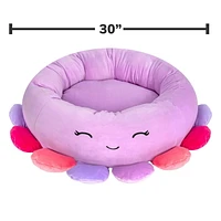 Squishmallows: Lit pour chien - Lit pour chat- Beula la pieuvre (Plusieurs tailles)