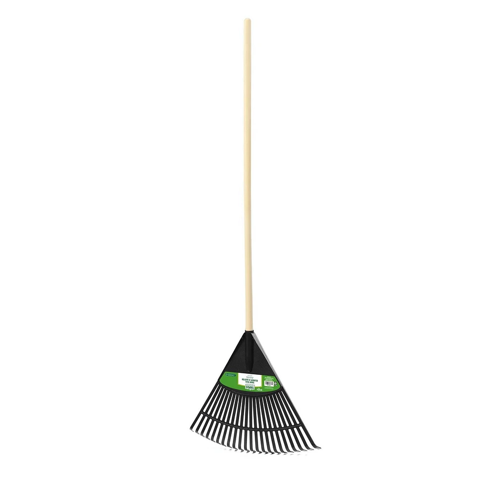 Expert Gardener 22-Tine Poly Leaf Rake, Quickly gather leaves