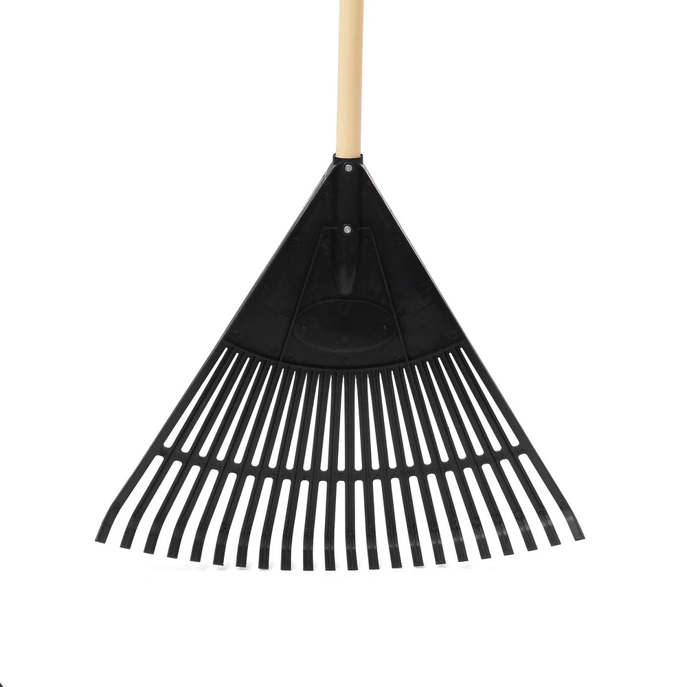 Expert Gardener 22-Tine Poly Leaf Rake, Quickly gather leaves