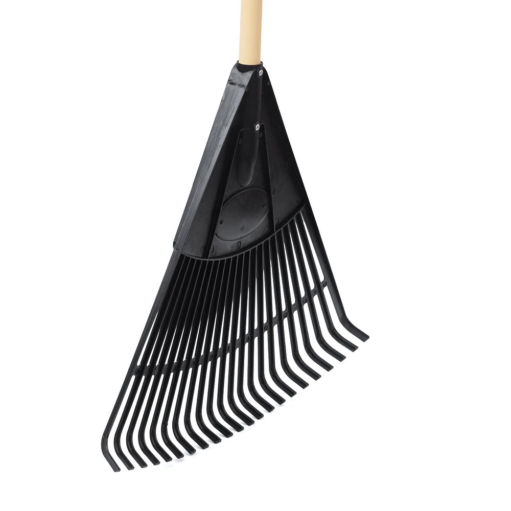 Expert Gardener 22-Tine Poly Leaf Rake, Quickly gather leaves