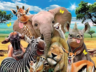 Ceaco: Selfies - On The Savannah Jigsaw Puzzle (550 pc)