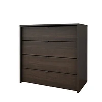 Nexera Opaci-T 4-Drawer Chest, Black and Ebony