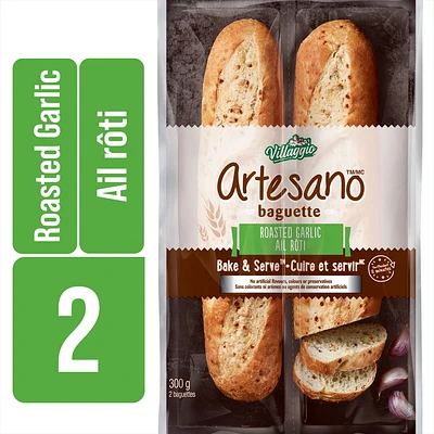 Baguettes Ail rôti Artesanoᴹᶜ Villaggio® Emb. de 2; 300 g