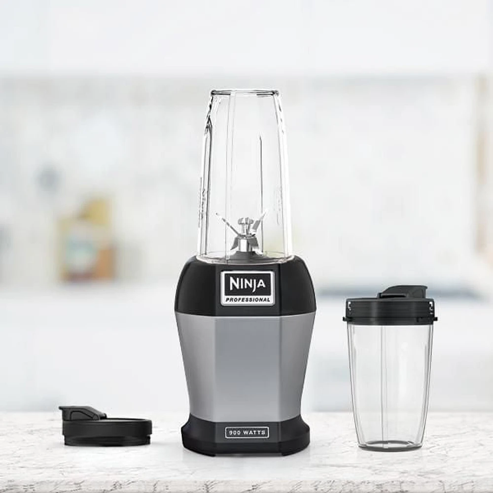 Ninja BL450C, Nutri Ninja Pro Single Serve Blender, Black/Silver, 900W, Nutrient Extraction