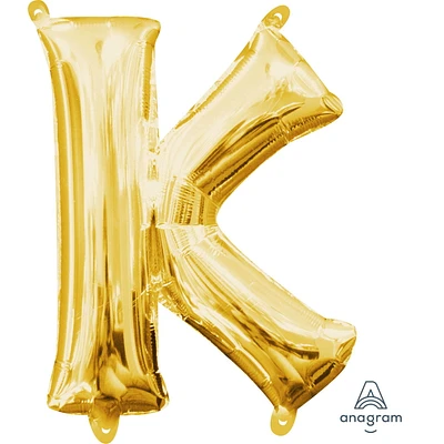 Anagram International Party-Eh! Gold Letter K Balloon, All Ages