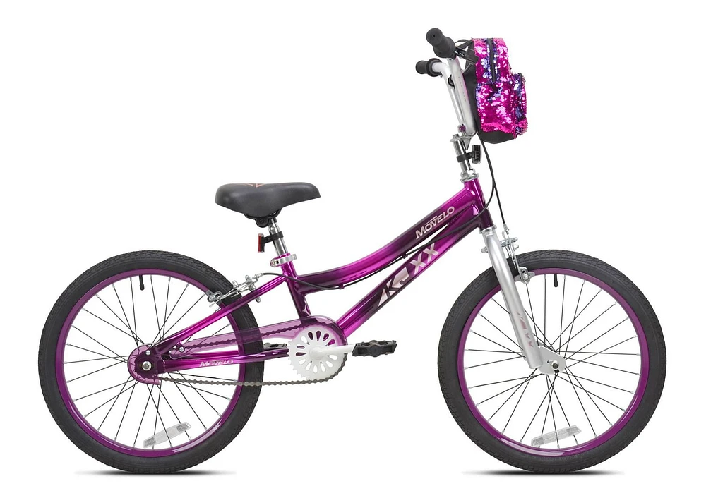 Movelo KJ XX 20" Girls BMX Bike- Purple, Ages 5-9