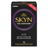 SKYN Elite Lot de 10 préservatifs ultra fins et ultra doux en polyisoprène synthétique, sans latex 10 conservateurs