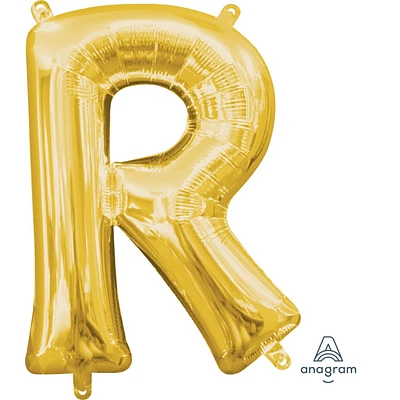 Anagram International Party-Eh! Gold Letter R Balloon, All Ages