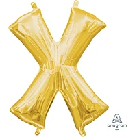 Anagram International Party-Eh! Gold Letter X Balloon, All Ages