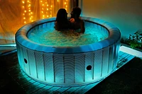 MSPA, COMFORT SERIES, STARRY, Round Hot Tub & Spa, LED, UVC Water Sanitization, 138 Air Bubble Massage System, ONE PIECE, 6 Persons.