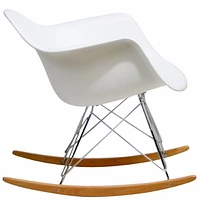 Nicer Furniture Matte Finish Modern Style Melded Plastic White Arm Chair