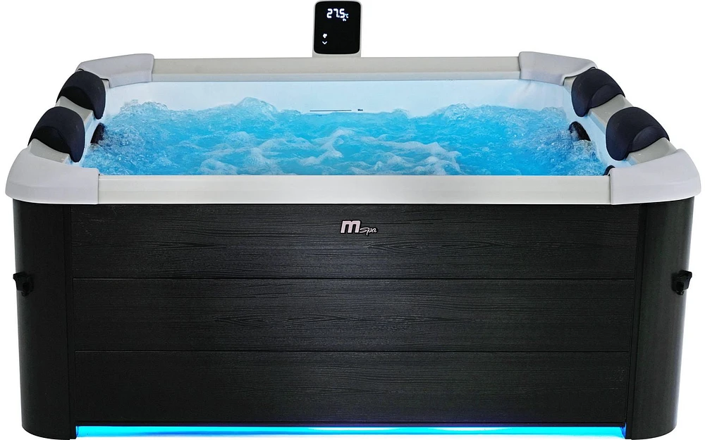 MSPA, SÉRIE FRAME, OSLO, Spa et spa carrés, UVC, Ozone, 8 Jets d'hydromassage, Système à bulles d'air 140, WI-FI et application activée, Éclairage LED - 6 personnes.