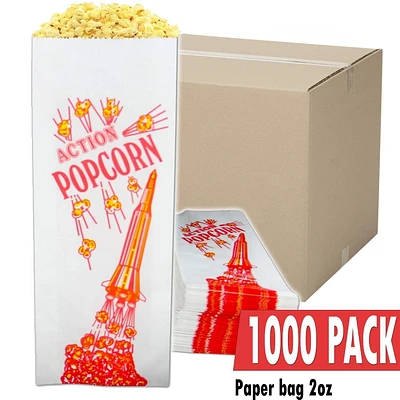 Box of 2 oz Popcorn Bags (1000PACK)