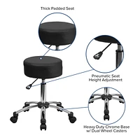 Medical Ergonomic Stool with Chrome Base