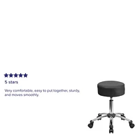 Medical Ergonomic Stool with Chrome Base