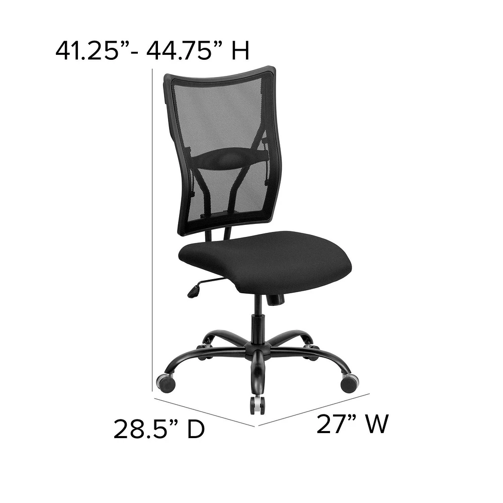 HERCULES Series Big & Tall 400 lb. Rated Black Mesh Executive Swivel Chair