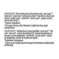 Remedy Organic Ginger Lemon Kombucha, 700 mL