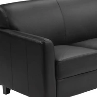 HERCULES Diplomat Series Black Leather Sofa