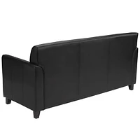 HERCULES Diplomat Series Black Leather Sofa