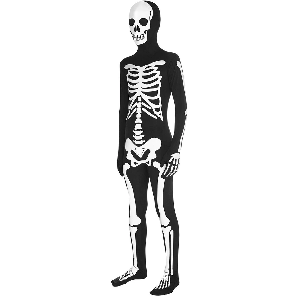 Morphsuits Glow in the dark Skeleton Skinsuit Halloween costume for children, X-Large