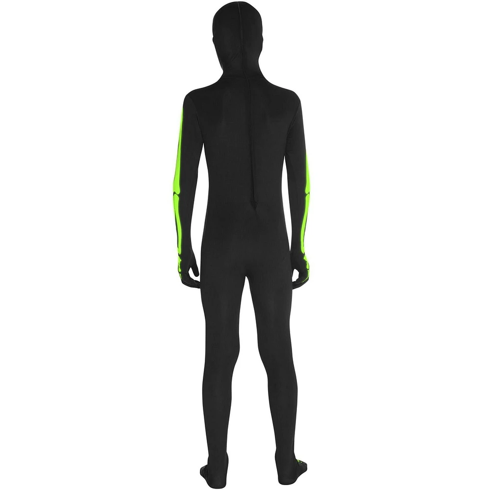 Morphsuits Glow in the dark Skeleton Skinsuit Halloween costume for children, X-Large