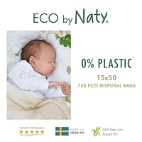 Eco by Naty Biodegradable Diaper Disposal Bags, 15 x 50 Bags (250 Bags)