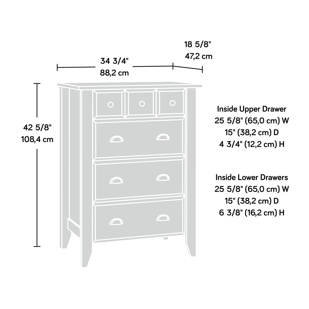 Sauder Shoal Creek 4-Drawer Chest