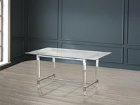 Samantha Dining Table, Silver