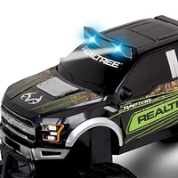 NKOK 14"L RealTree Ford F-150 Raptor 1/14 Scale RC Toy - Black & White