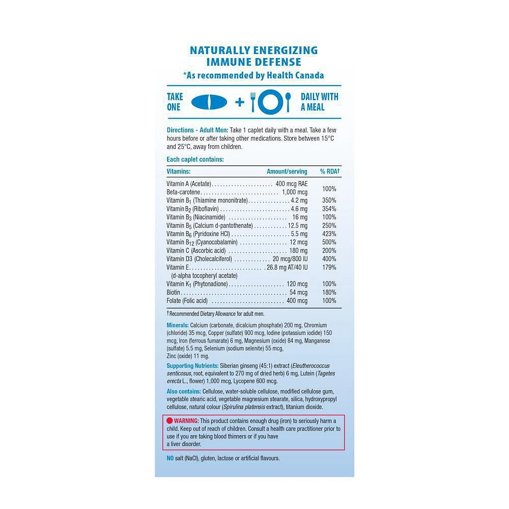 Jamieson Multivitamine Complète à 100% pour Hommes