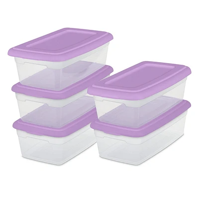 Sterilite Ensemble de (5) Boîtes 5.7 litres Lilas