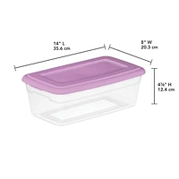 Sterilite Set Of (5) 5.7 Liter Boxes Lilac