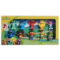 Sesame Street Neighborhood Friends, 10-piece Poseable Figurines, Sesame Street Neighborhood Friends Deluxe Pack