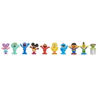 Sesame Street Neighborhood Friends, 10-piece Poseable Figurines, Sesame Street Neighborhood Friends Deluxe Pack