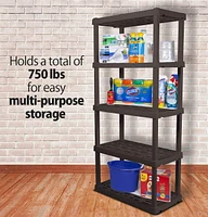 HYPER TOUGH Heavy Duty 5-Tier Interlocking Shelf