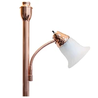 Elegant Designs 2 Light Mother Daughter Floor Lamp with White Marble Glass