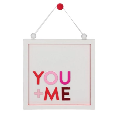 Valentine's day, YOU&ME Sign hanging