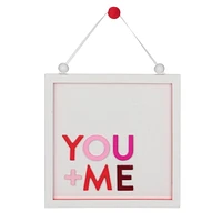 Valentine's day, YOU&ME Sign hanging