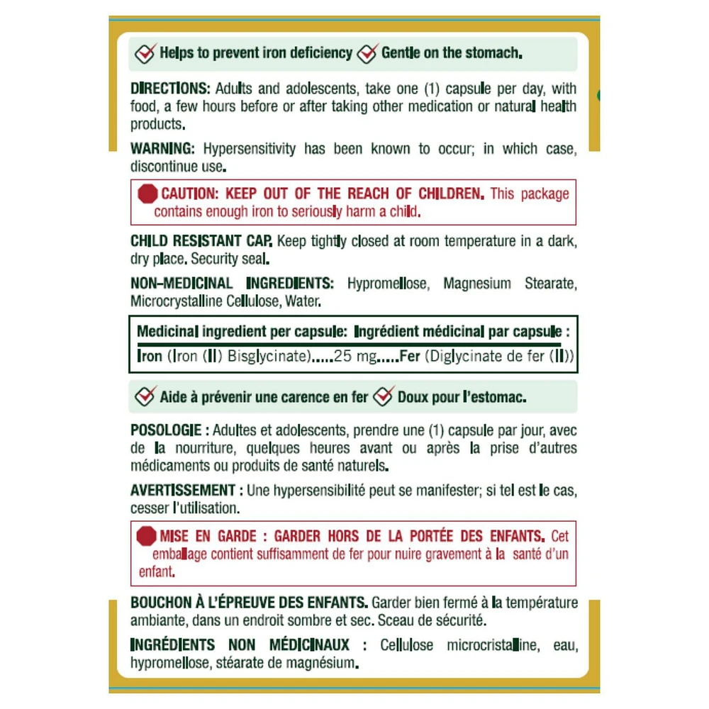Fer Végétarien 60 gélules