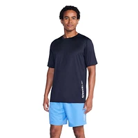 Haut de bain à manches courtes de couleur unie Speedo pour hommes Tailles P-2XL