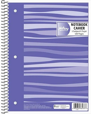 Hilroy Fashion Coil 3-Hole Notebook with Margin 1 Subject, Notebook