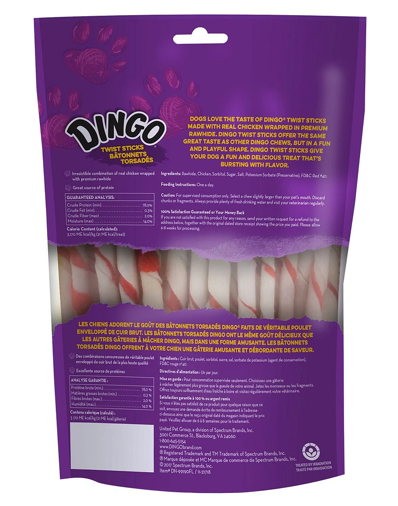 Dingo Twist Sticks 40ct, 7oz, 200g, Dingo Twist Sticks 40ct, 7oz, 200g Rawhide