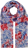 V. Fraas Ladies Floral Ombre Print Scarf - Royal