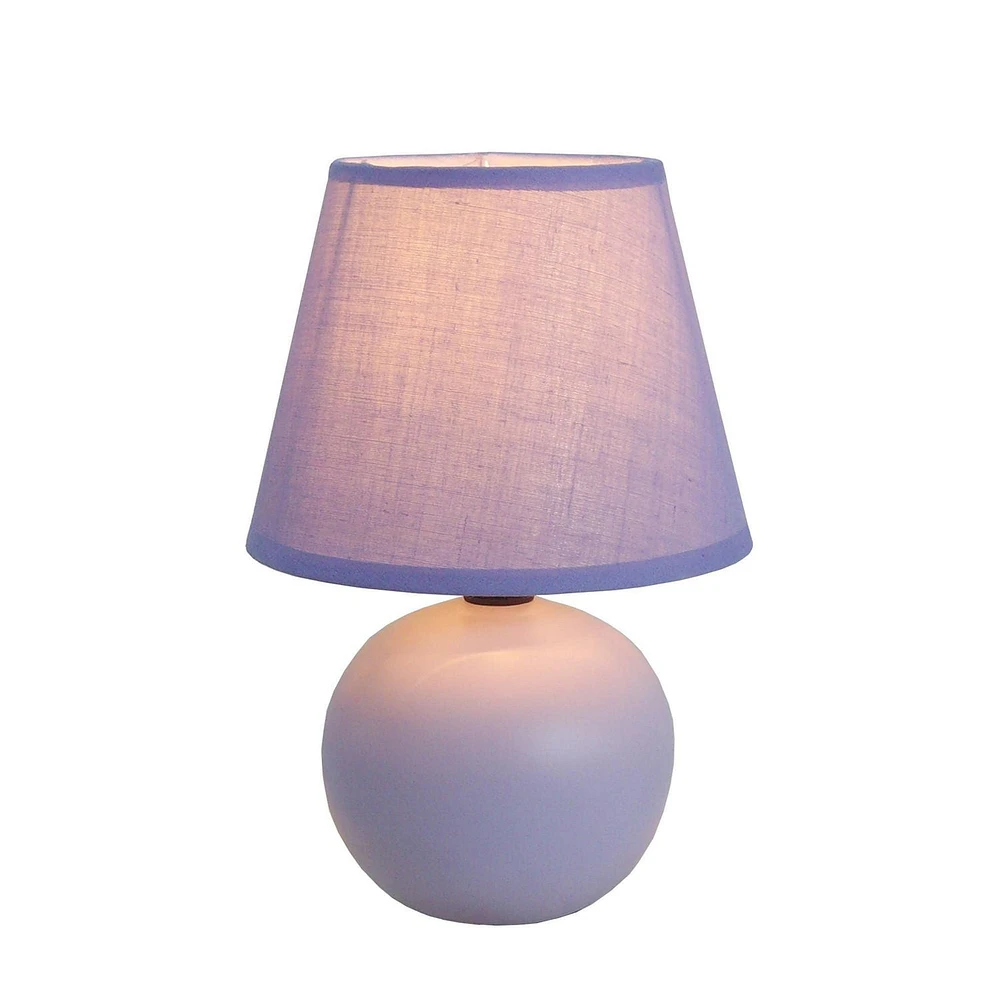 Simple Designs  Mini Ceramic Globe Table Lamp