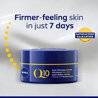 NIVEA Q10 Anti-wrinkle Power Replenishing Night Cream | Anti wrinkle night moisturizer, 50 mL