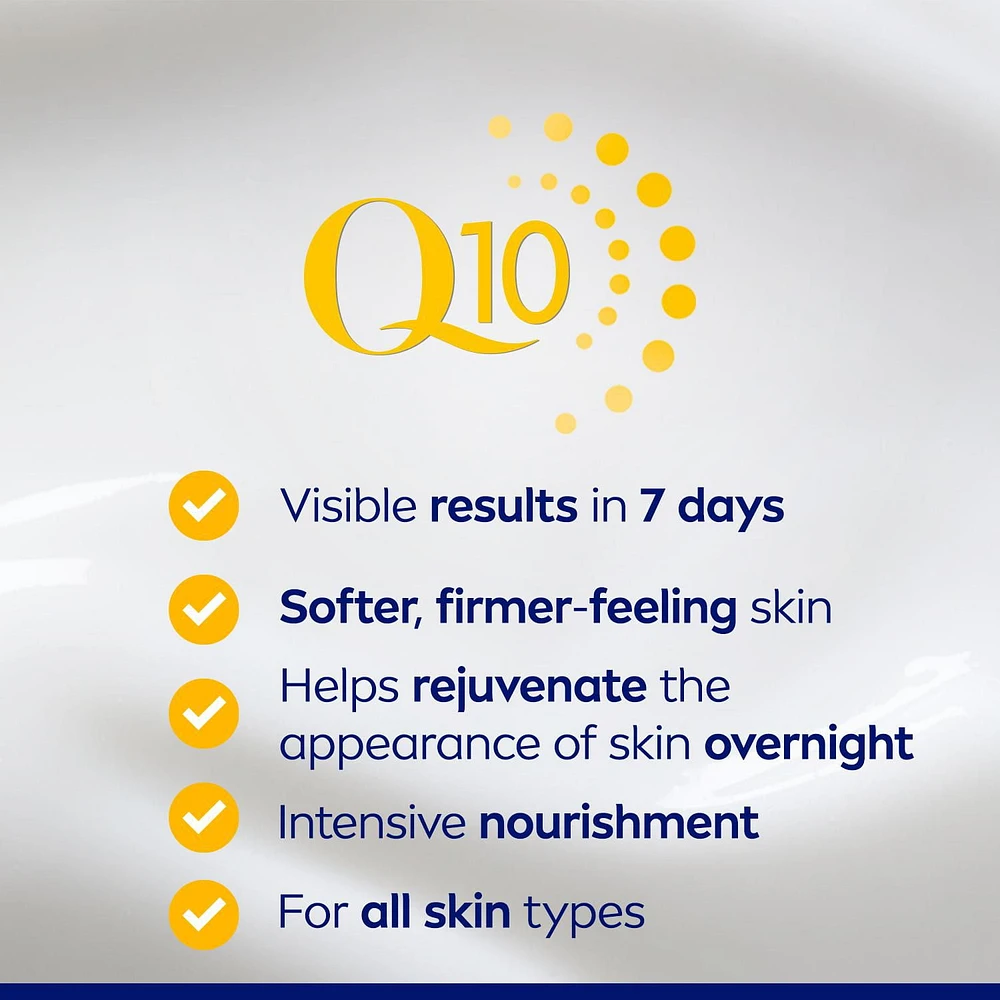 NIVEA Q10 Anti-wrinkle Power Replenishing Night Cream | Anti wrinkle night moisturizer, 50 mL